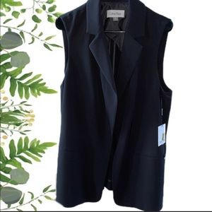 Calvin Klein Tuxedo Vest| Longline Vest| Black Blazer| NWT